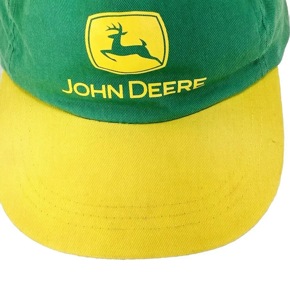 John Deere Vintage Youth Cap Snapback Green Yellow S Tractor Ranch Farm Y2K